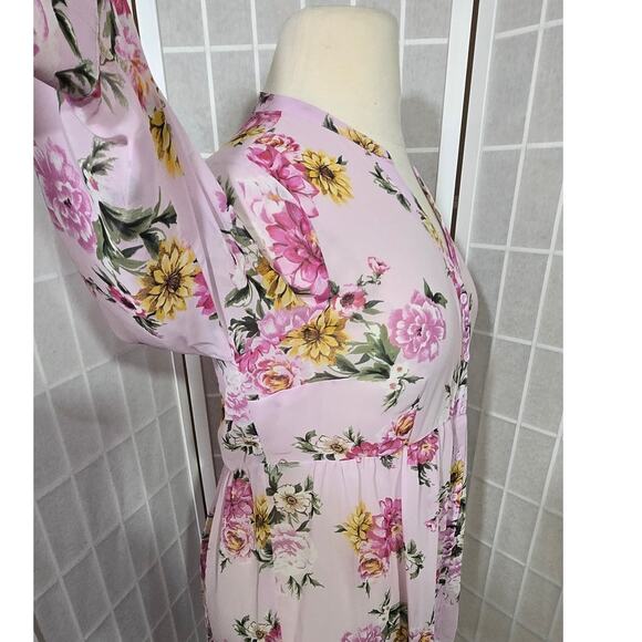 Torrid Lexie Pink Babydoll Chiffon Tunic Blouse High Low Size: 00X (10) - Picture 8 of 8